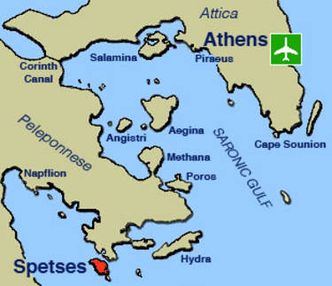 Map Athens Spetses CIFE 2015