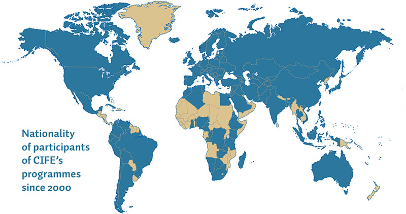 Carte des nationalités de nos étudiants